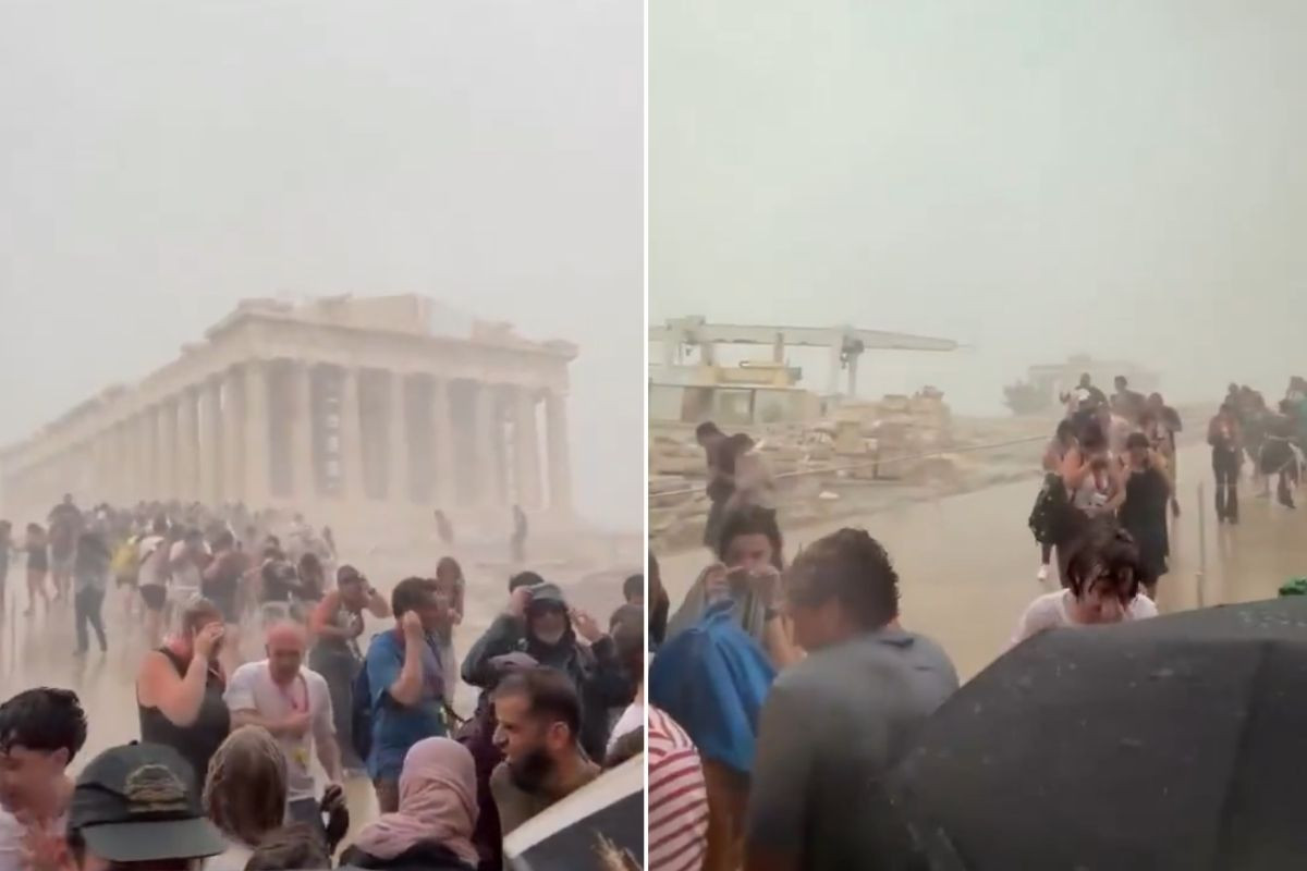 Atinadaki parthenon tapinaginda etkili olan firtina ve saganak yagmur panige yol acti R7tGpIgb