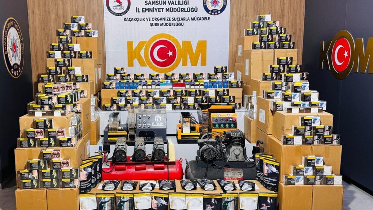 Samsunda durdurulan kamyonetten cikanlar sasirtti tam 1 milyon 350 bin adet 8AJQSBR6